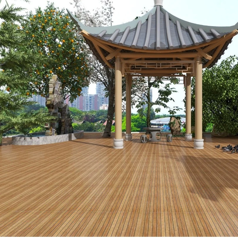 户外仿木纹地砖600x1200庭院阳台防滑瓷砖餐厅质感室外耐磨瓷砖