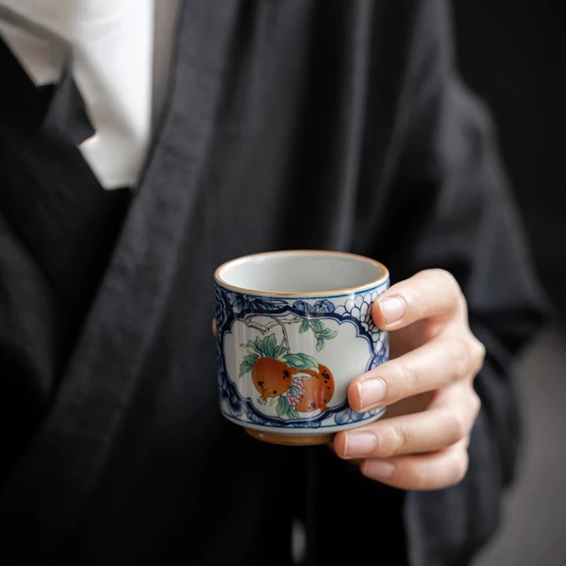 民厝青花茶杯高端个人女专用陶瓷主人杯日式禅意单杯子小号品茗杯