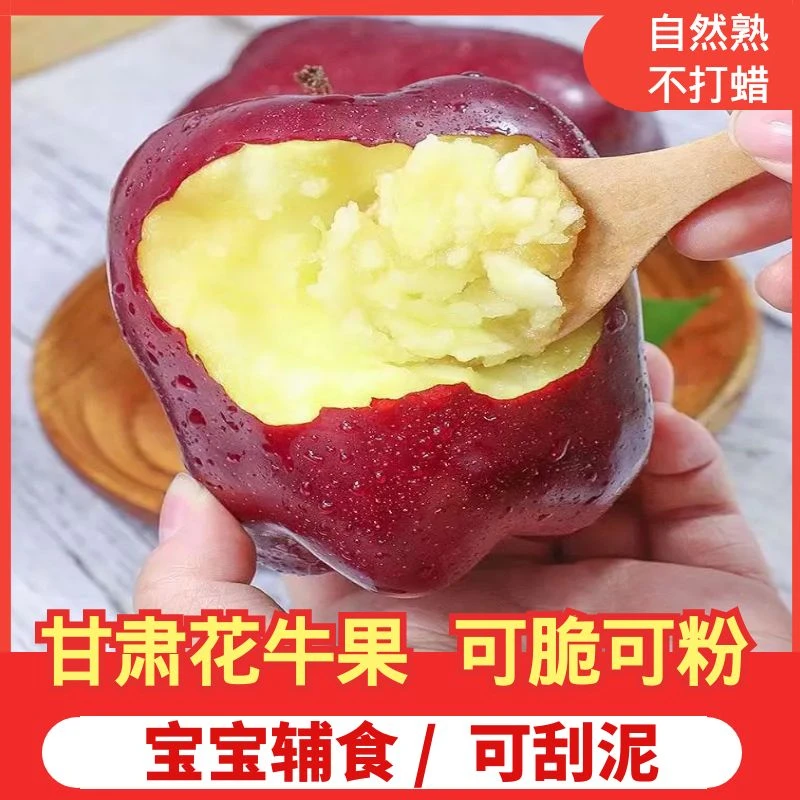 甘肃天水花牛苹果正宗粉脆两吃宝宝辅食应季水果新鲜