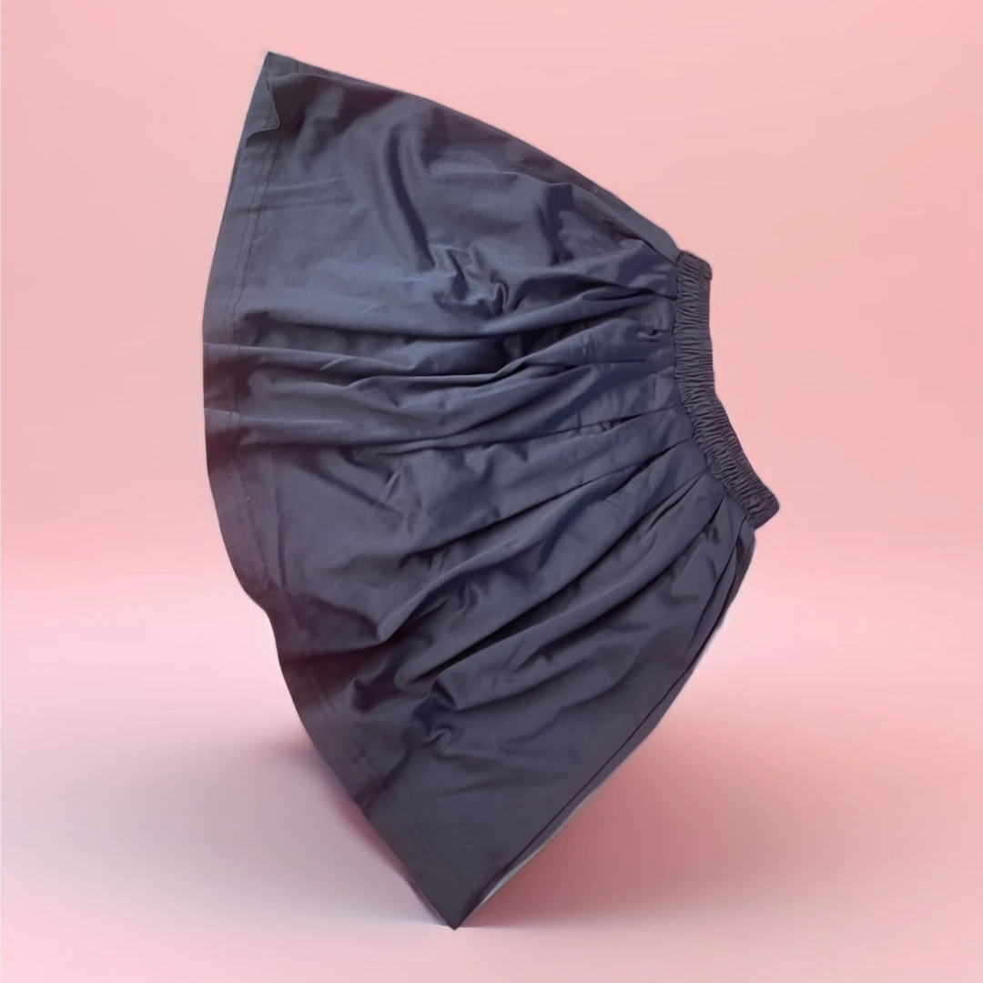 夏季校服纯色半身裙女童时尚演出服运动透气裙裤宽松服装藏青色