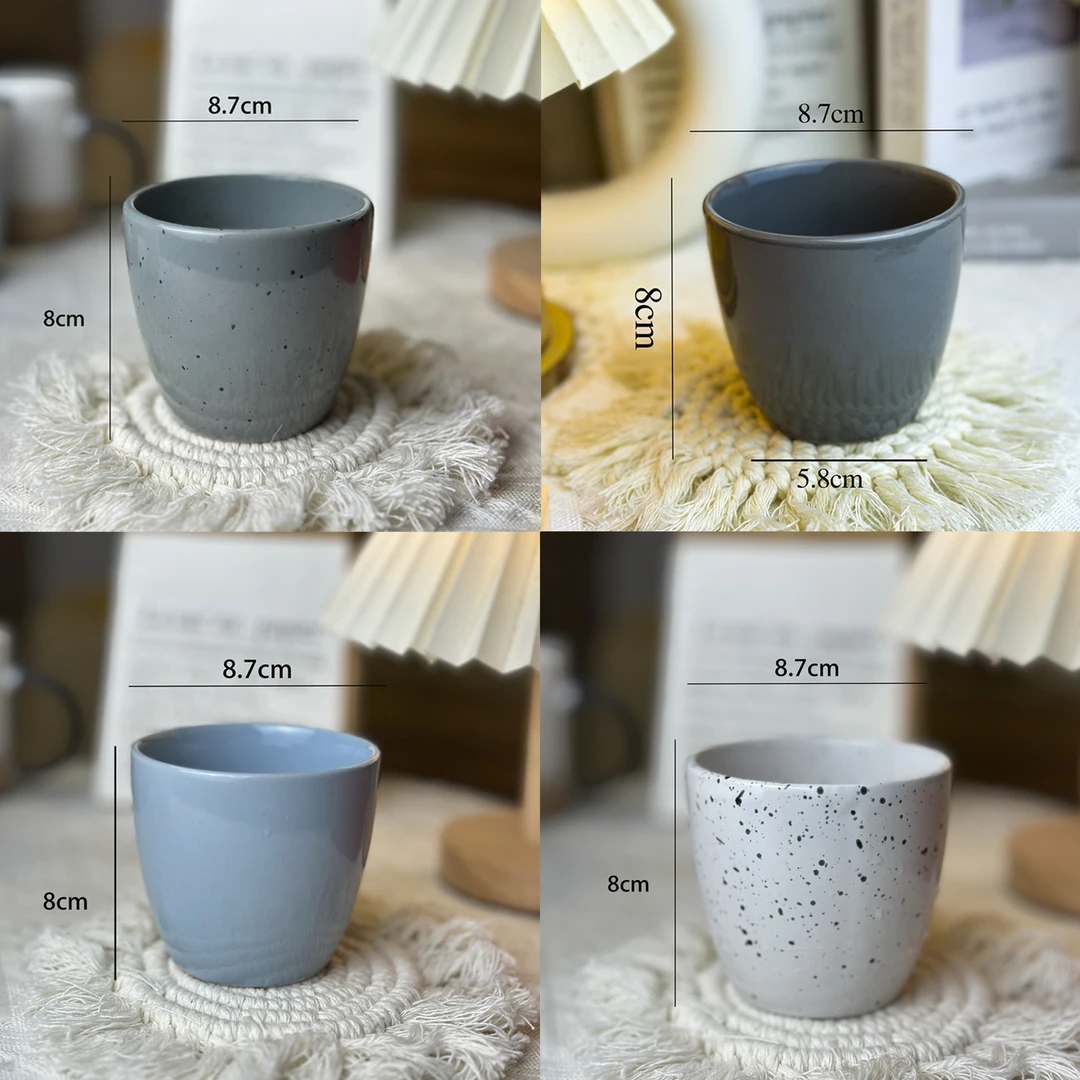 （无把手）中国神垕镇钧瓷杯简约创意家用手工陶瓷水杯拍一发二