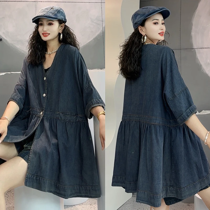 新款韩版设计大码牛仔外套女2024夏季时尚宽松显瘦休闲上衣-8693