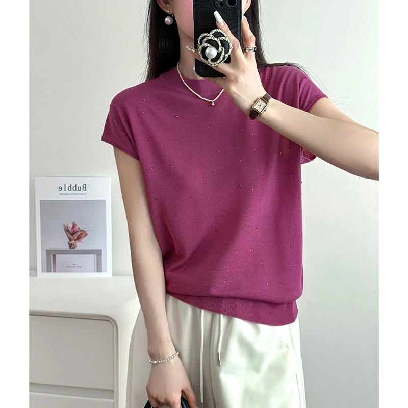 【香嘉怡新品】XJYD04122女士天丝上衣针织衫休闲网红气质百搭潮流