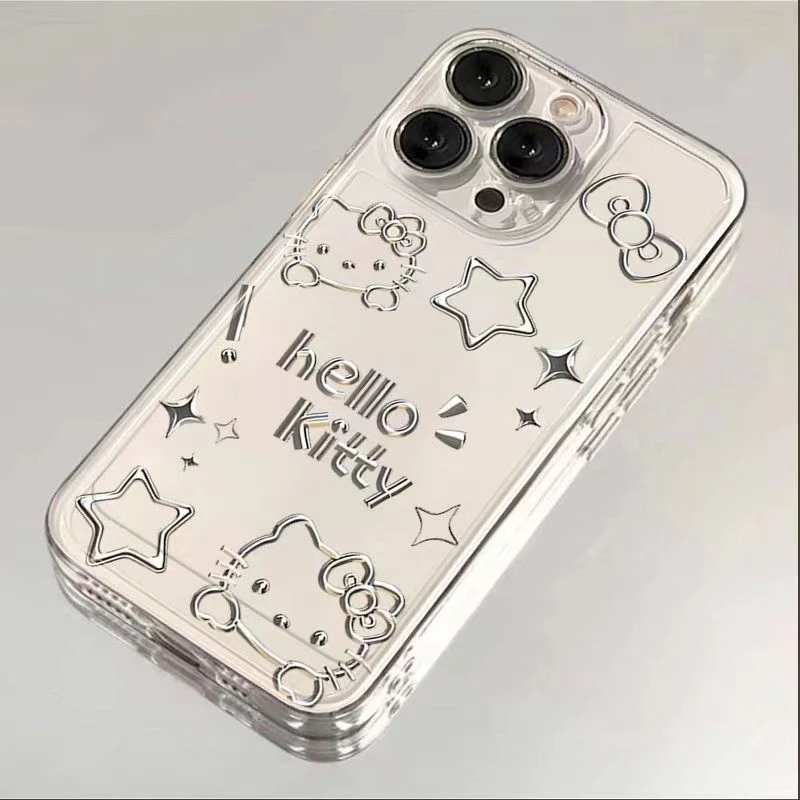 镂空kt猫适用苹果13手机壳14iphone15pro/12女11华为vivo小米oppo