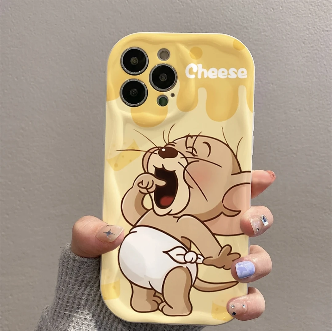 戳嘴杰瑞适用苹果13手机壳14iphone15pro/12女11华为vivo小米oppo