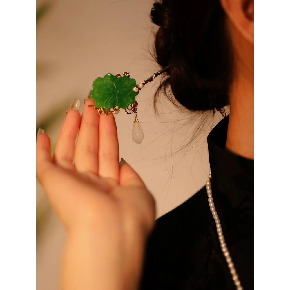 简单大气发簪高级感新中式汉服旗袍现代风簪子冷淡风中短发头饰女