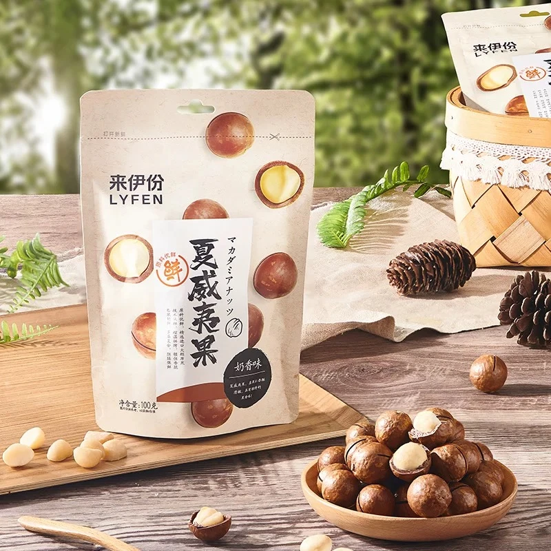 来伊份奶油味夏威夷果100g休闲零食坚果仁干果炒货食品小吃下午茶