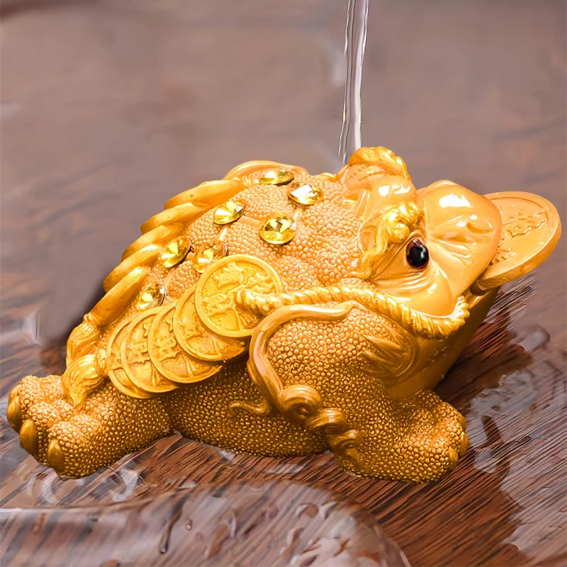 变色茶宠摆件茶具配件可养宠物茶台茶盘茶具装饰精品金蟾茶道配件