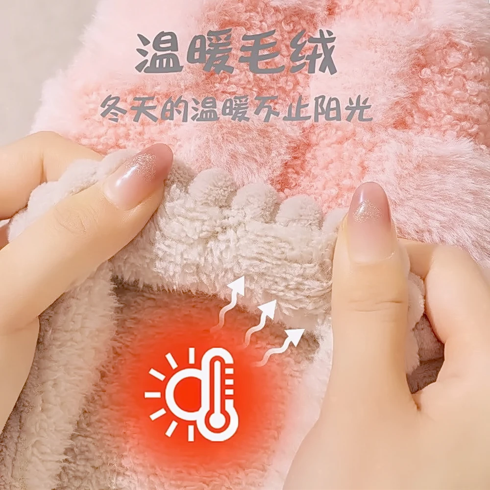 冬天加绒毛拖加厚棉拖鞋秋冬厚底防滑保暖地板室内棉拖居家棉拖鞋