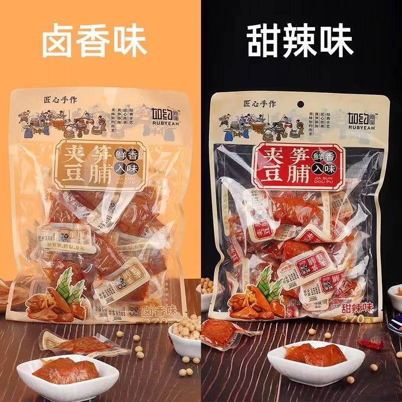 如约豆脯夹笋笋丝豆干烤肉夹豆干豆腐干零食笋豆豆脯卤香夹笋豆脯
