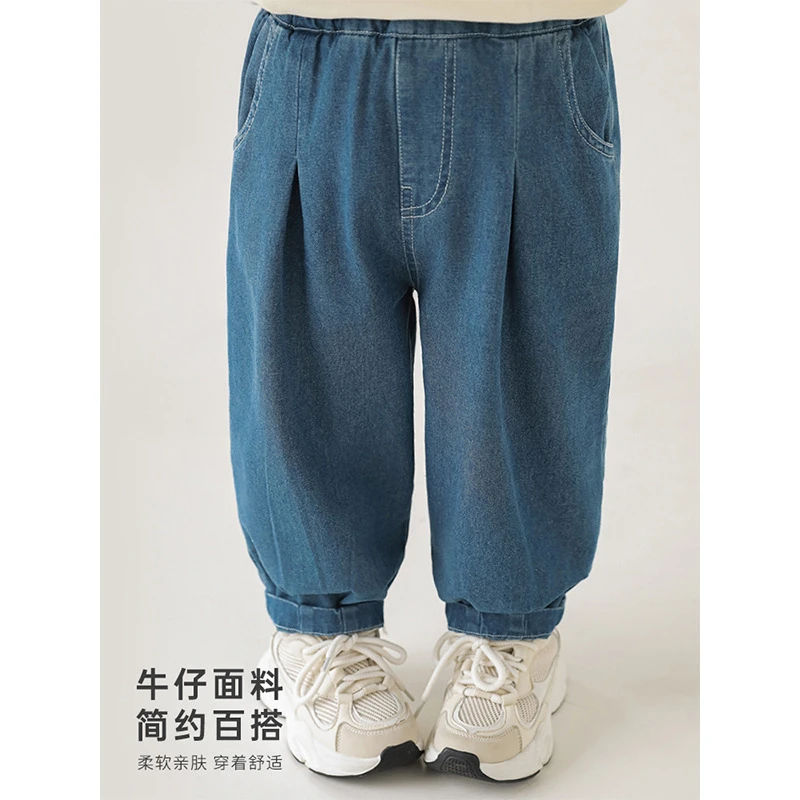 【2025丘哆萌春款清】女童时尚牛仔裤儿童洋气宽松休闲宝宝裤AC0095