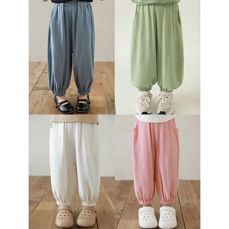 【2025丘哆萌春款清】女童束脚裤儿童装韩版洋气长裤休闲裤CA0047