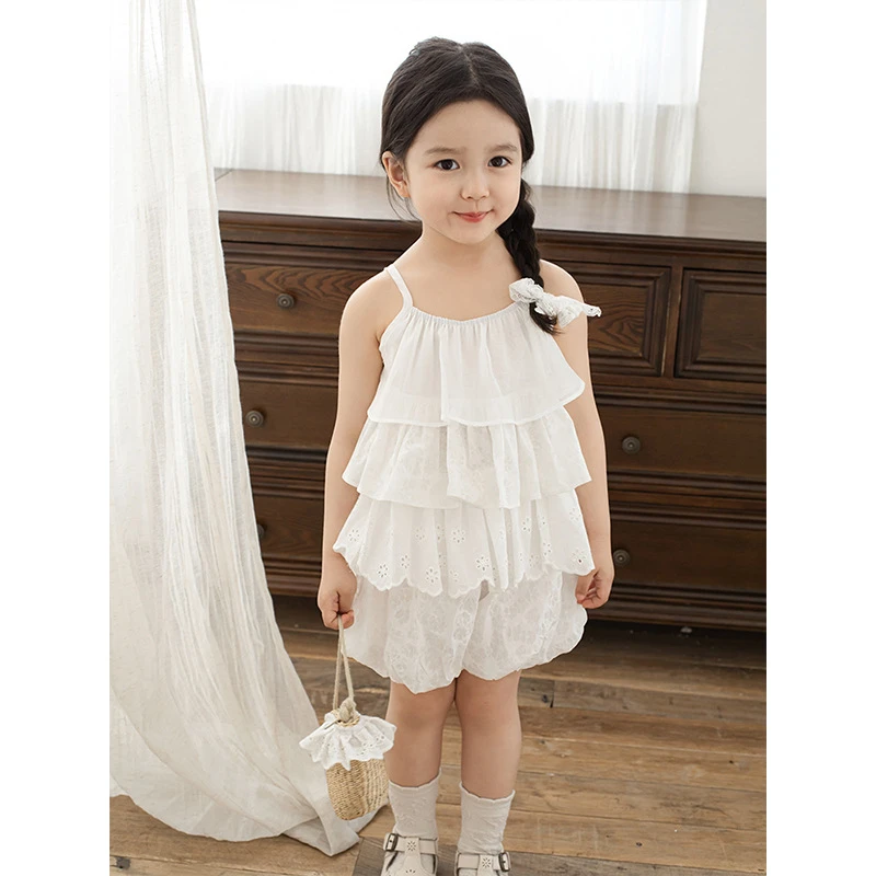 【2025丘哆萌夏款清】女童吊带衫套装上衣宝休闲裤子AX0058 AX0292