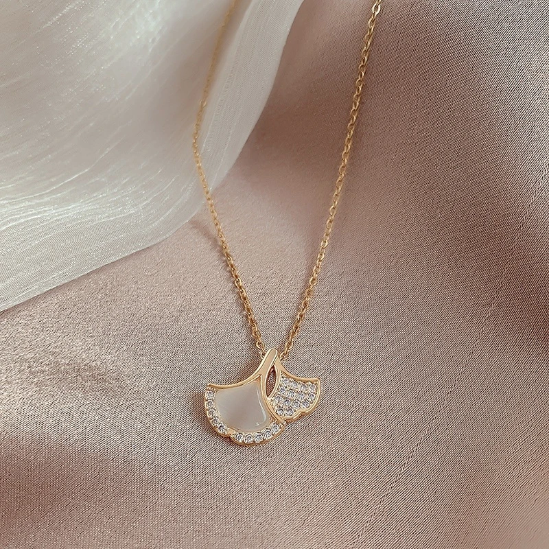 钛钢项链 高级感银杏叶小众坠链时尚饰品轻奢气质不掉色项链里28