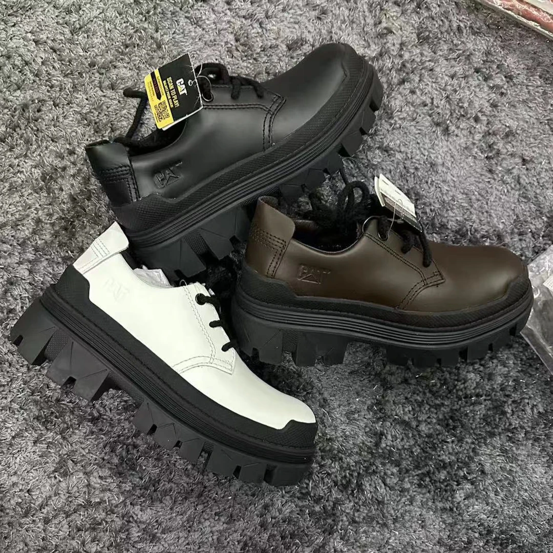 CAT（默认微瑕）厚底增高透气牛皮休闲鞋P110900 P110901复古百搭