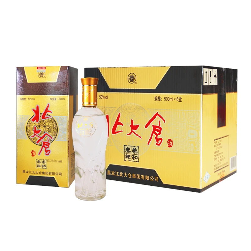 北大仓50度浓香白酒 柔和叁年 窖香浓郁 500ml*6瓶整箱50度500ml