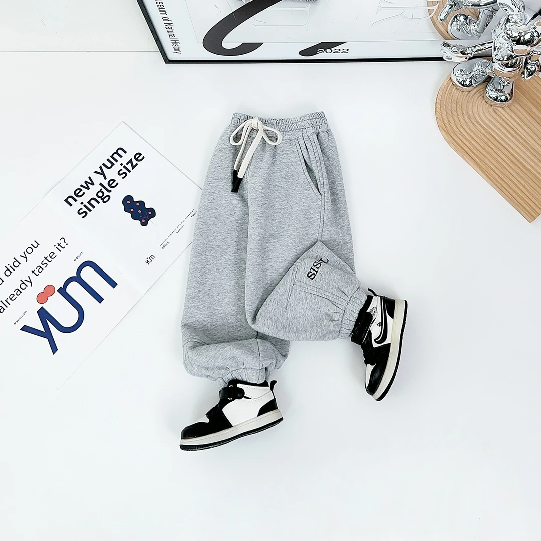 儿童加绒裤子男童运动裤2025新款秋冬装 D-BAO24051 悠悠童话童装