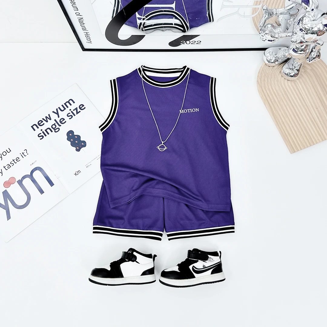 儿童夏装背心套装男夏季无袖2024新款潮 D-LFX24073 悠悠童话童装