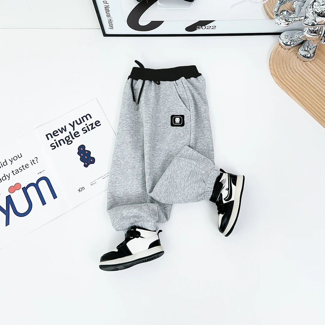 儿童加绒裤子男童运动裤2025新款秋冬装 D-WG27697 悠悠童话童装