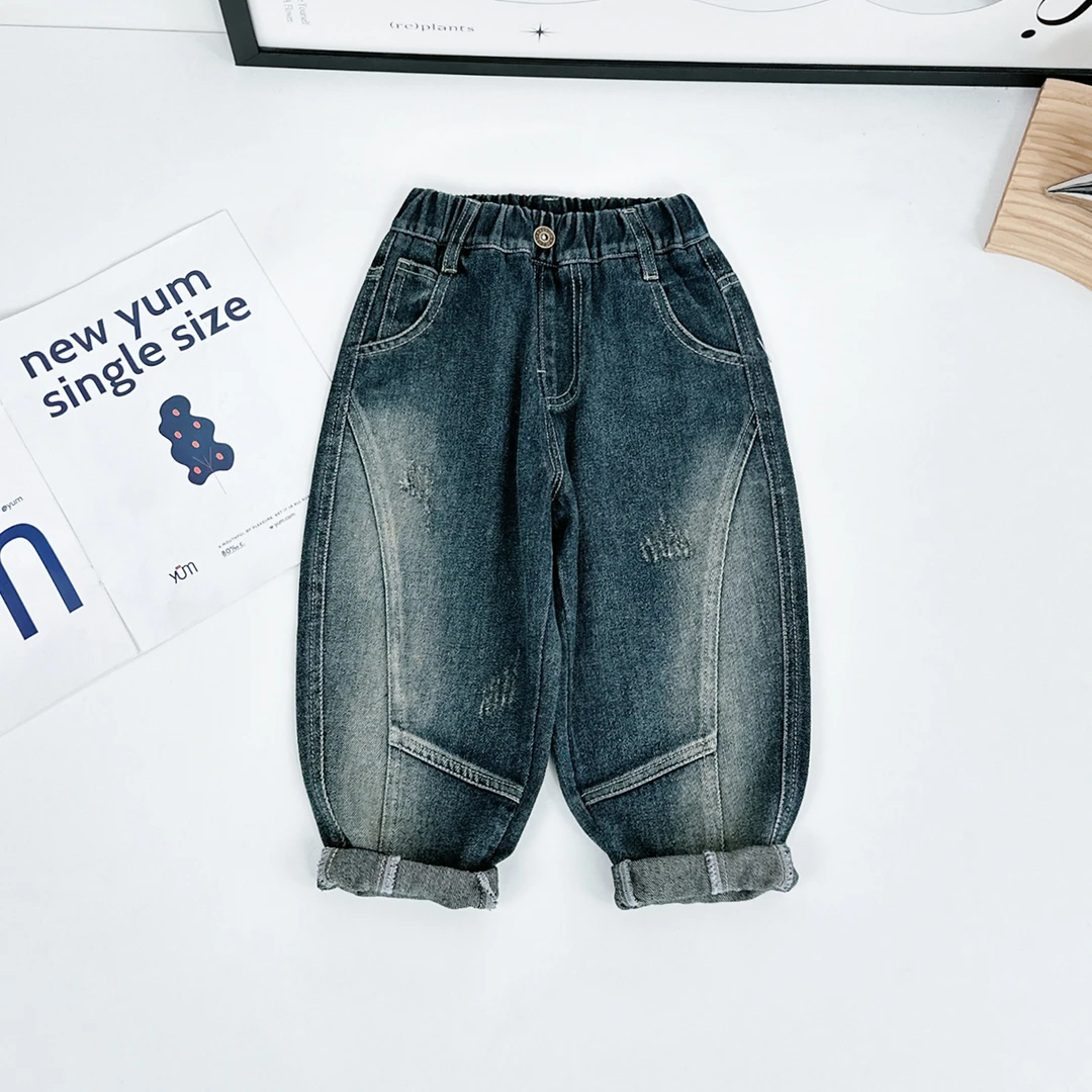 男童裤子春秋款儿童牛仔裤2025新款秋装 D-CXF3362 悠悠童话童装