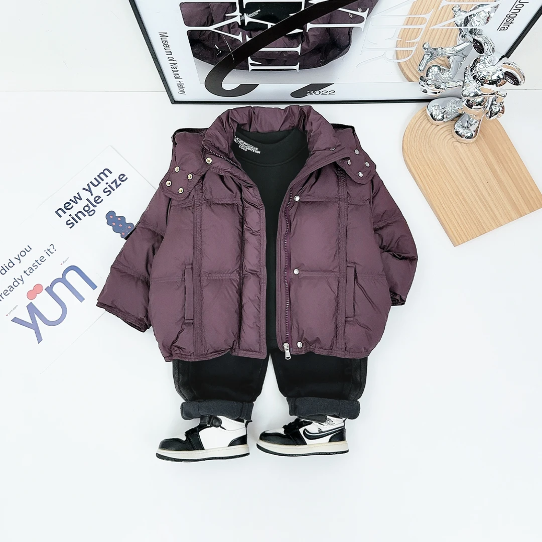 儿童冬季羽绒服男童新白鸭绒2024新款秋冬装 D-Y029 悠悠童话童装