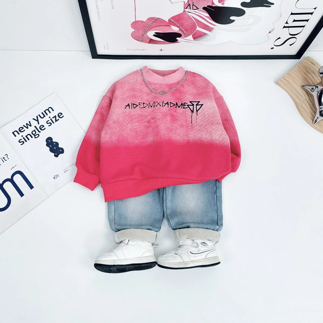 儿童卫衣加绒款长袖2025新款秋冬装男童 D-HZ241353 悠悠童话童装