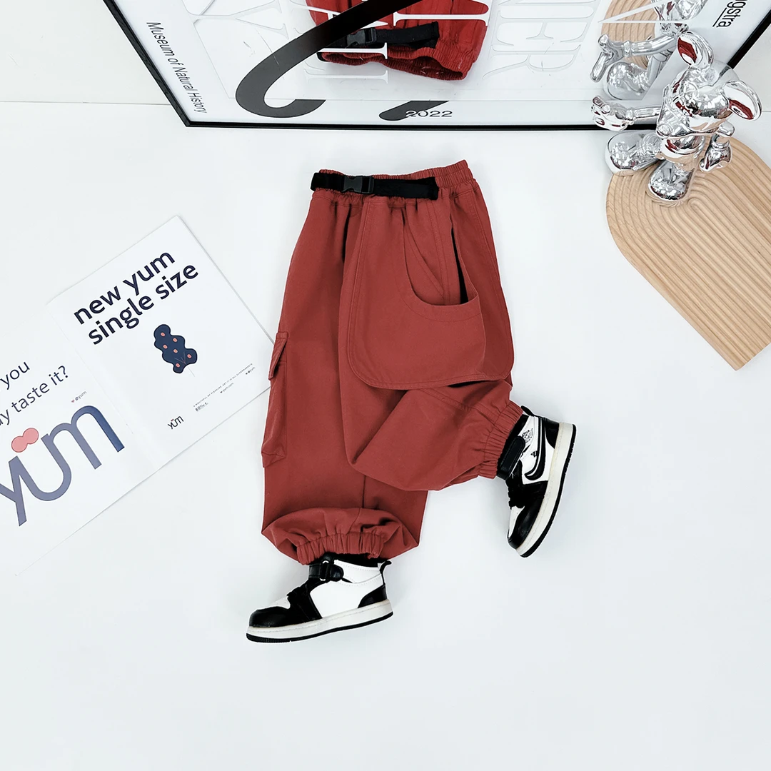 男童新加绒裤子儿童休闲裤2025新款秋冬装 D-YC6896 悠悠童话童装