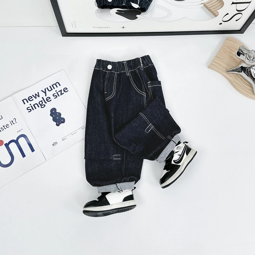 男童裤子春秋款儿童牛仔裤2025新款春装 D-CXF3112 悠悠童话童装