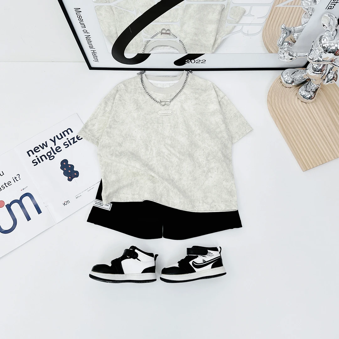 儿童短袖T恤夏季男童衣服夏装2024新款潮 D-AC24070 悠悠童话童装