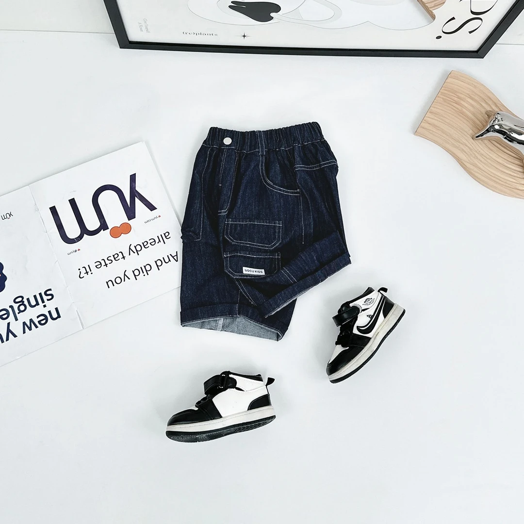 童装男童薄款牛仔五分裤夏季2024新款中大儿童百搭洋气 D-HZ24307