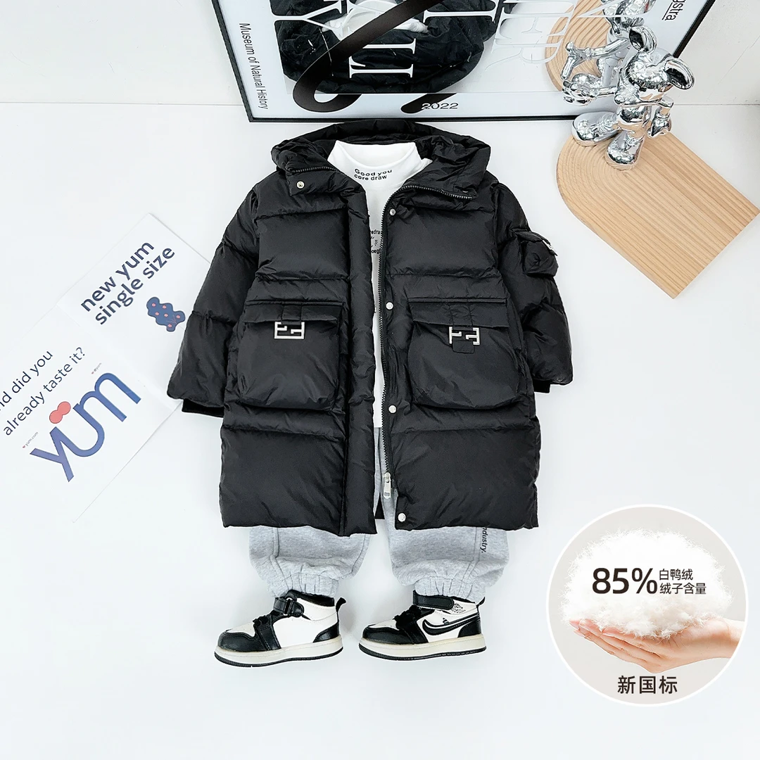 儿童羽绒服男童白鸭绒2025新款保暖秋冬装潮 D-Y027 悠悠童话童装