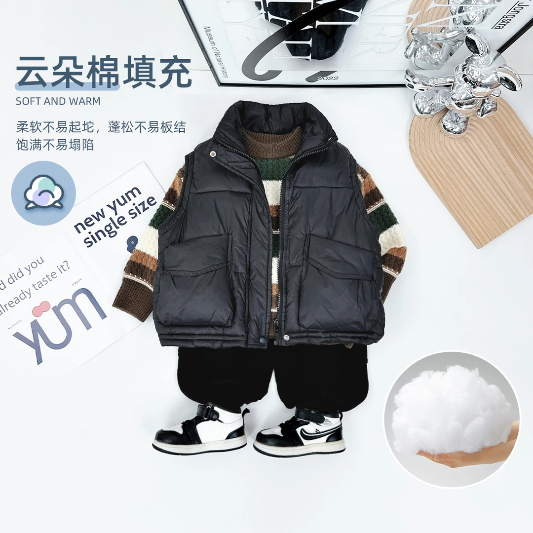 男童2025年秋冬装新款儿童马甲加厚保暖 D-BDX21161 悠悠童话童装