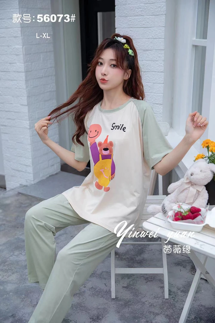 时尚春夏卡通百搭休闲宽松套装（捡漏）