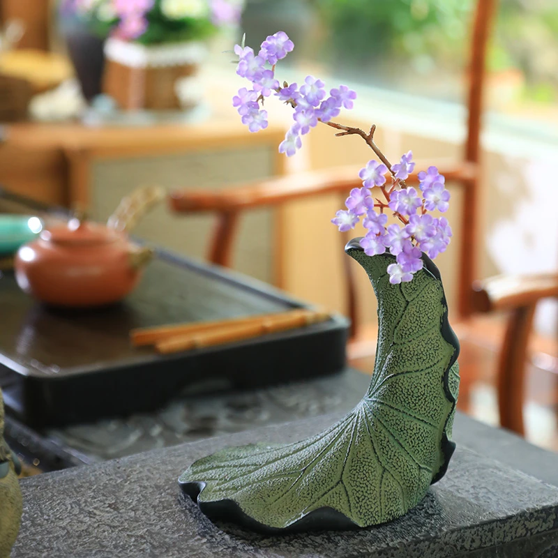 新中式干花花瓶摆件家居饰品复古客厅桌面艺术创意礼品小清新花插