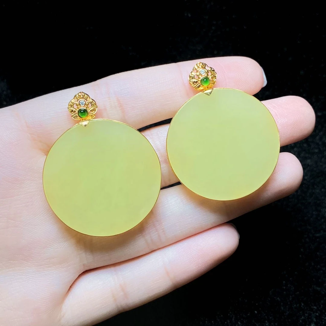 【云上好物】9 DS22008-18k金和田玉吊坠-多样性发一件-29×5.5mm
