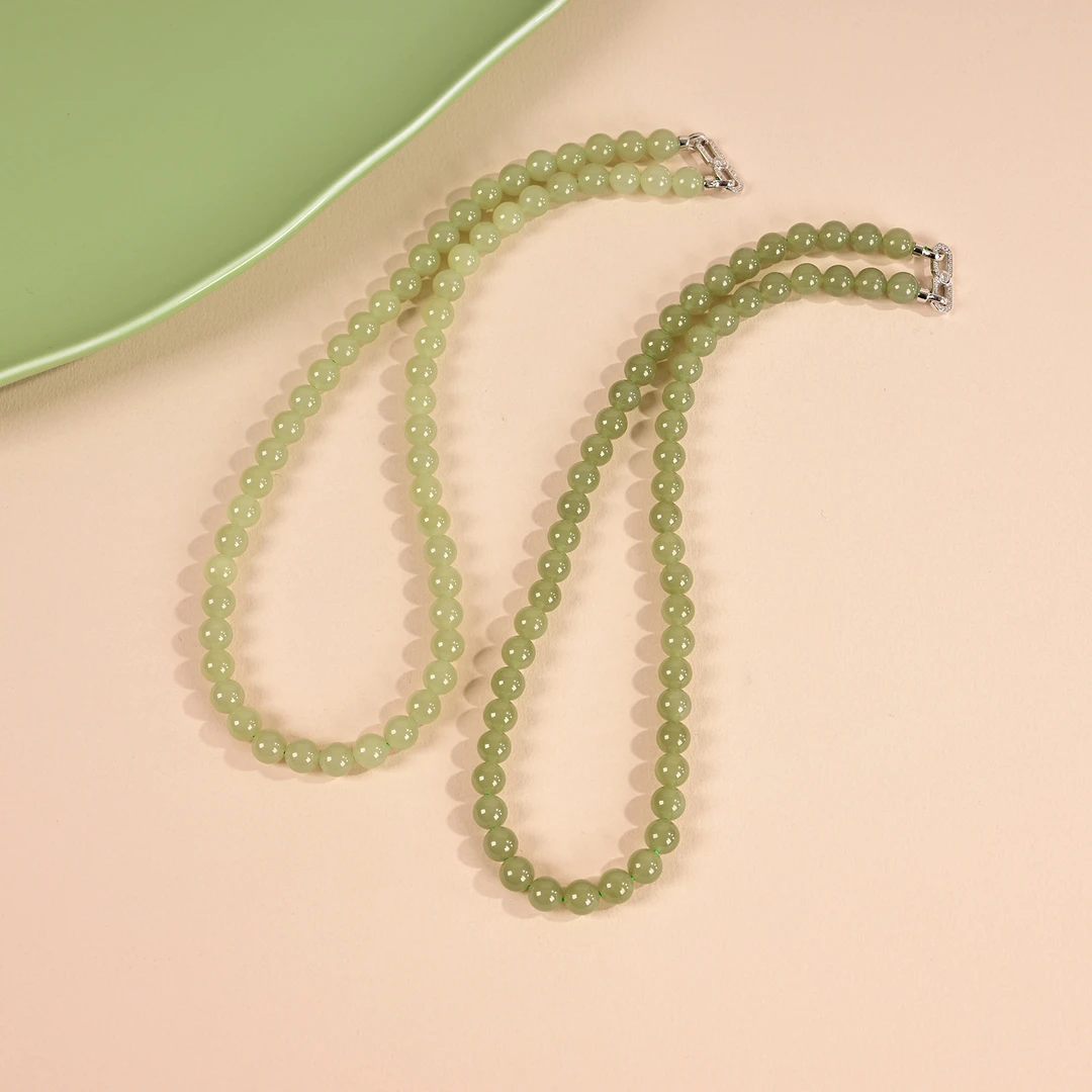 【云上叙】17 V1796-和田玉项链-多样性发一件-7.5mm+（东哥）