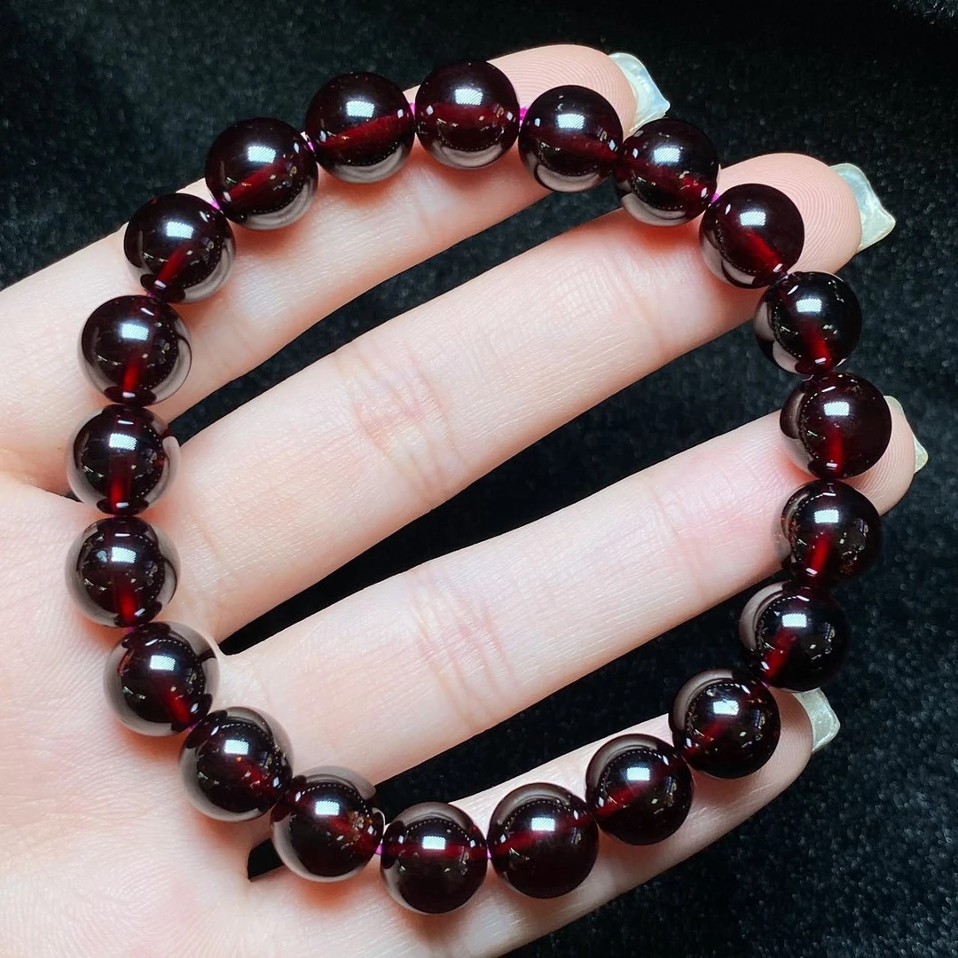 【云上叙】V8151-K-石榴石单圈手串-9mm（商城）