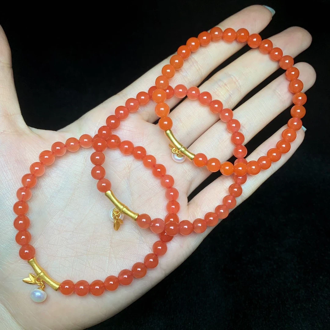 【云上叙】13  V30145-南红DIY单圈手串-5mm-多样性发一件（东哥）