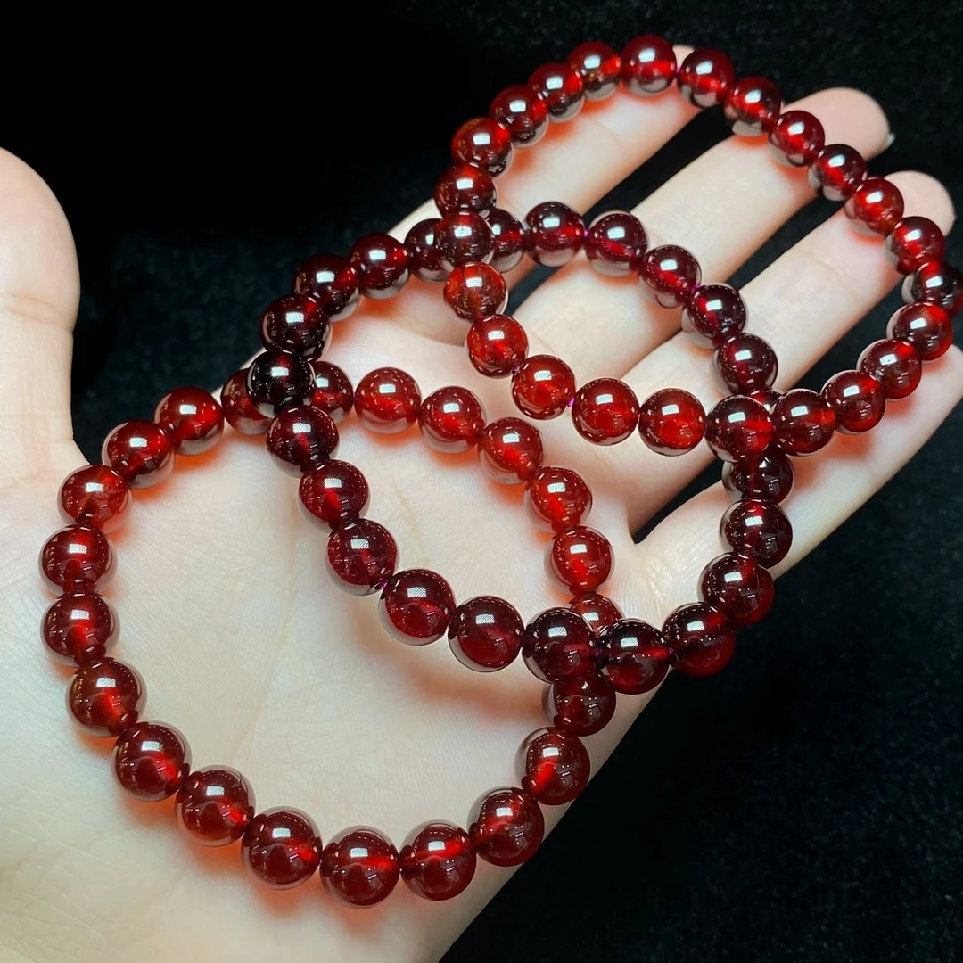 【云上好物】17 DS77379-石榴石单圈手串-8mm-多样性发一件（JG）