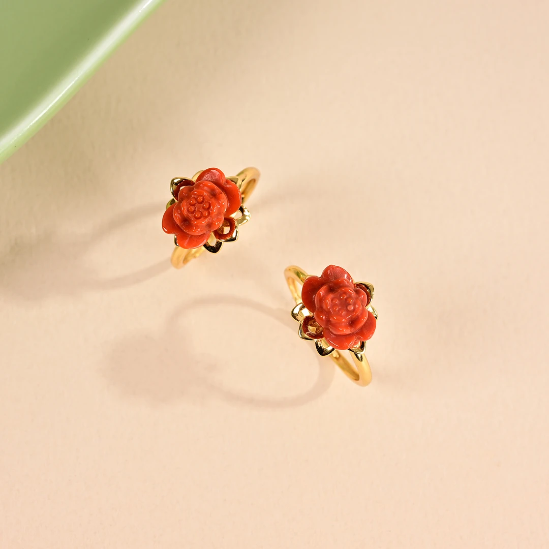 【云上叙】26 V25259-S925银南红戒指-多样性发一件-8*6mm（东哥）