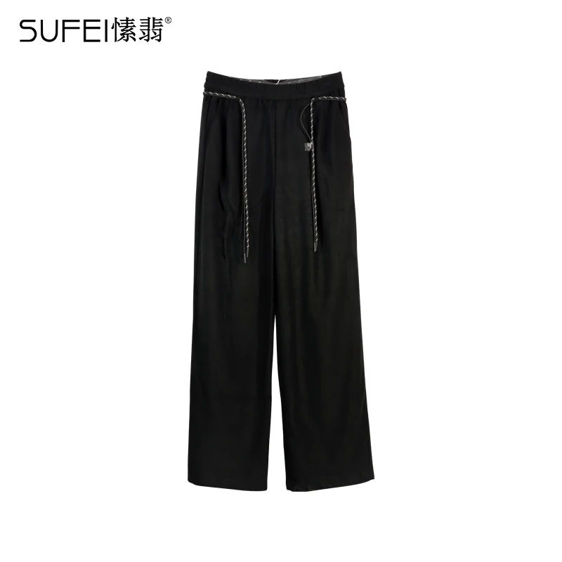 SUFEI/愫翡S43XX1001A  秋季新款简约时尚休闲裤  1001