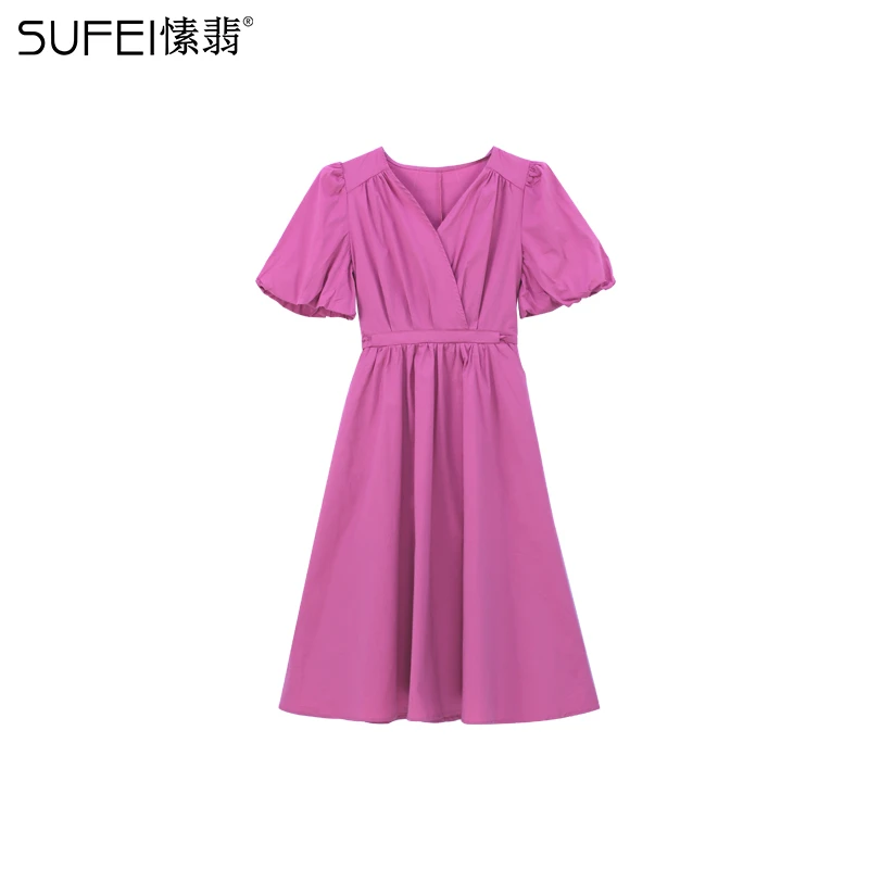 SUFEI/愫翡S32QZ0604A  2023夏季新款时尚透气连衣裙0604