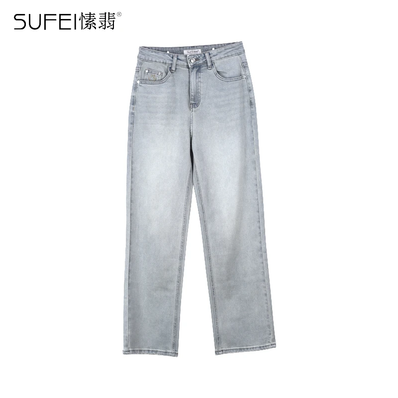 SUFEI/愫翡S41NK0134A  春季新款百搭牛仔裤  0134