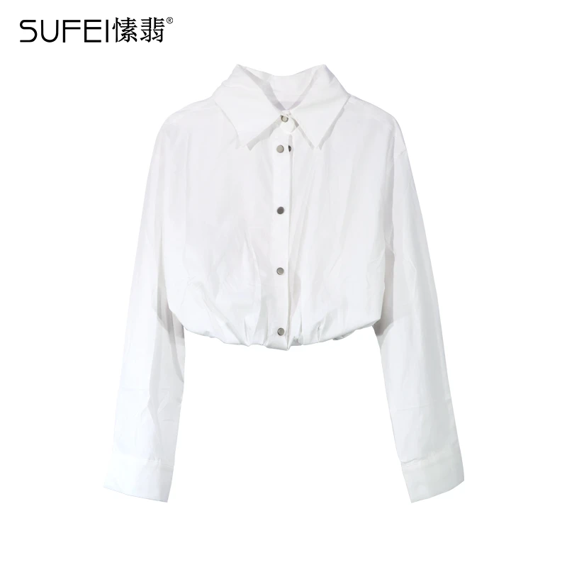 SUFEI 衬衫 S43CS1130A秋季白色简约假两件衬衫长袖时尚  1130