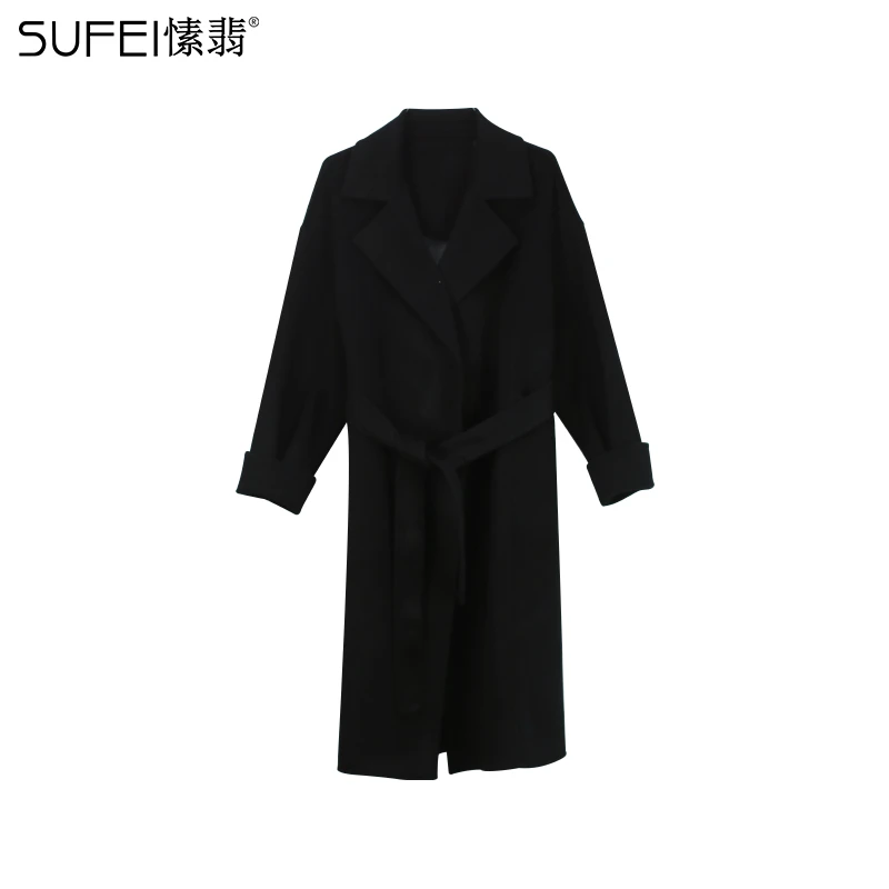SUFEI/愫翡S34DY1523R冬季新款羊毛大衣1523百搭网红