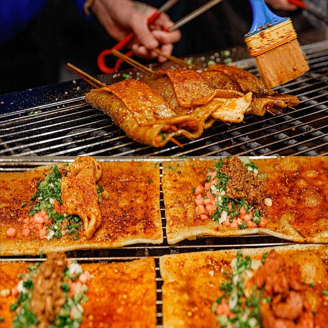 好友来3-5人露营烧烤套餐重庆烧烤豆干苕皮搭配泡萝卜正宗烧烤