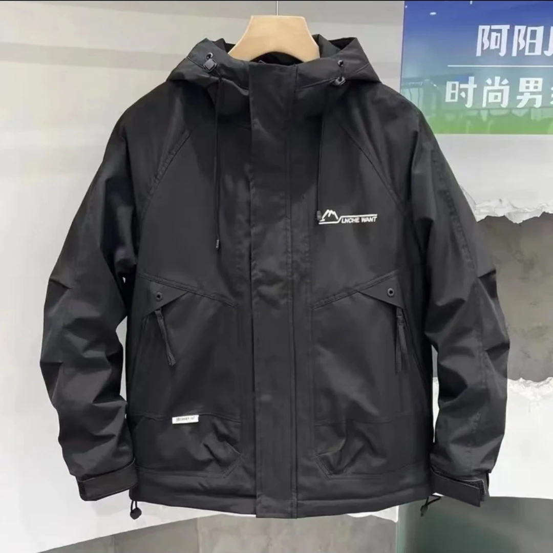 505#男士羽绒服外套帅气冬季连帽潮流百搭