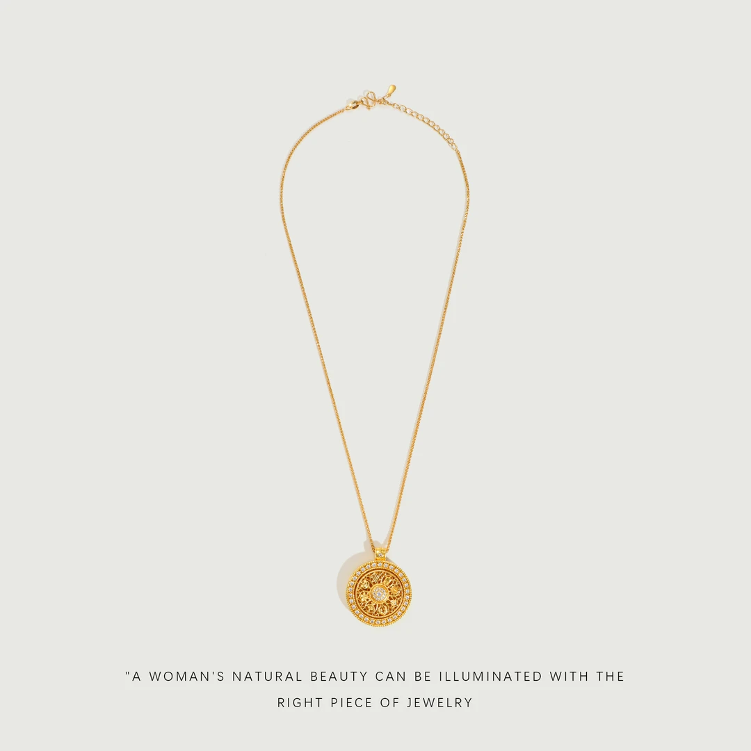 铜合金项链 简约经典镶嵌时尚轻奢气质百搭女项链A325