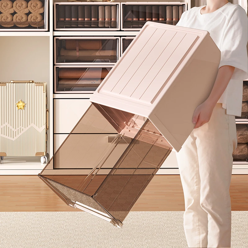 收纳箱抽屉式收纳盒塑料透明衣柜收纳神器家用衣服裤子整理储物箱