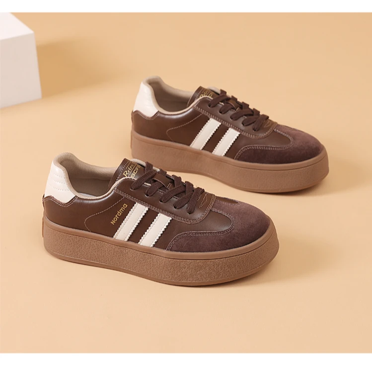 厚底德训鞋女2024秋季新款软底百搭休闲板鞋